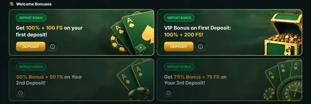 GoldenRoo Casino Welcome Bonuses