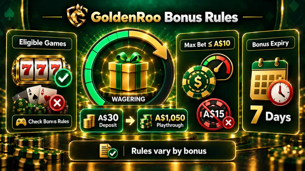 GoldenRoo bonus rules