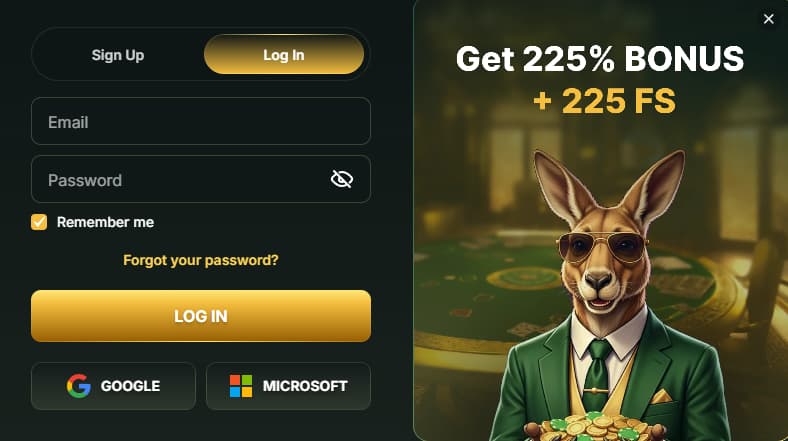 GoldenRoo casino login
